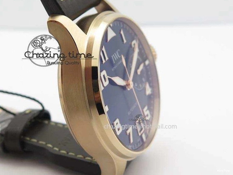 MIROTIME 0705 Big Pilot IW500909 RG ZF 1:1 Best Edition Le Petit Prince On Brown Leather Strap A Breathable 7293